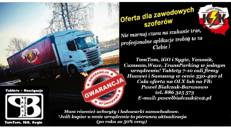 Czytelne i gotowe do użycia tablety, tablety z nawigacją.
